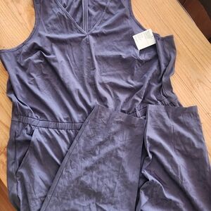 NWT Athleta Brooklyn Blue Textured Jumpsuit - 26/3X